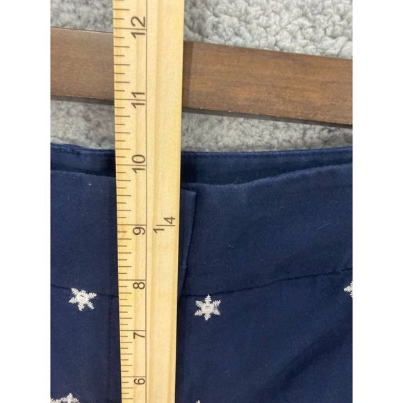 Ann Taylor loft womens shorts 6 blue geometric embroidered the riviera short - Picture 5 of 7